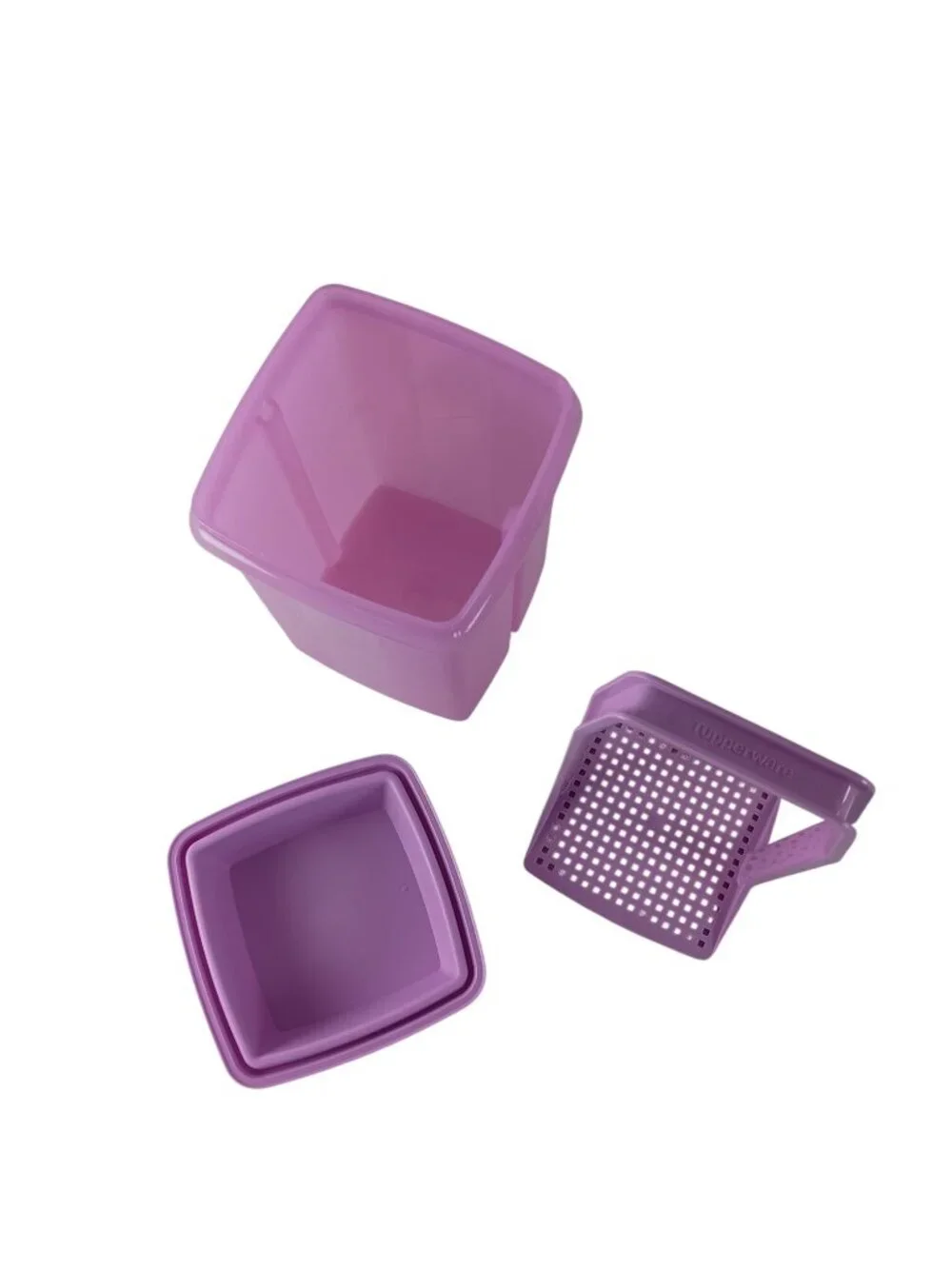 Tupperware Large Pick-A-Deli Pickle Keeper Container Lavender Purple 1560-4